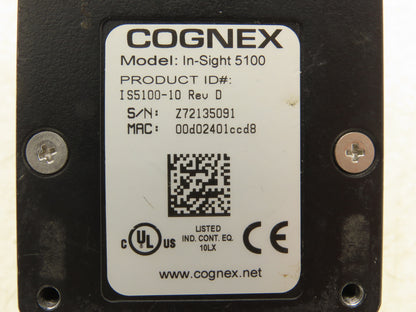 Cognex IS5100-10 Rev D In-Sight 5100 Vision Camera Machine Photo Eye- No Lens