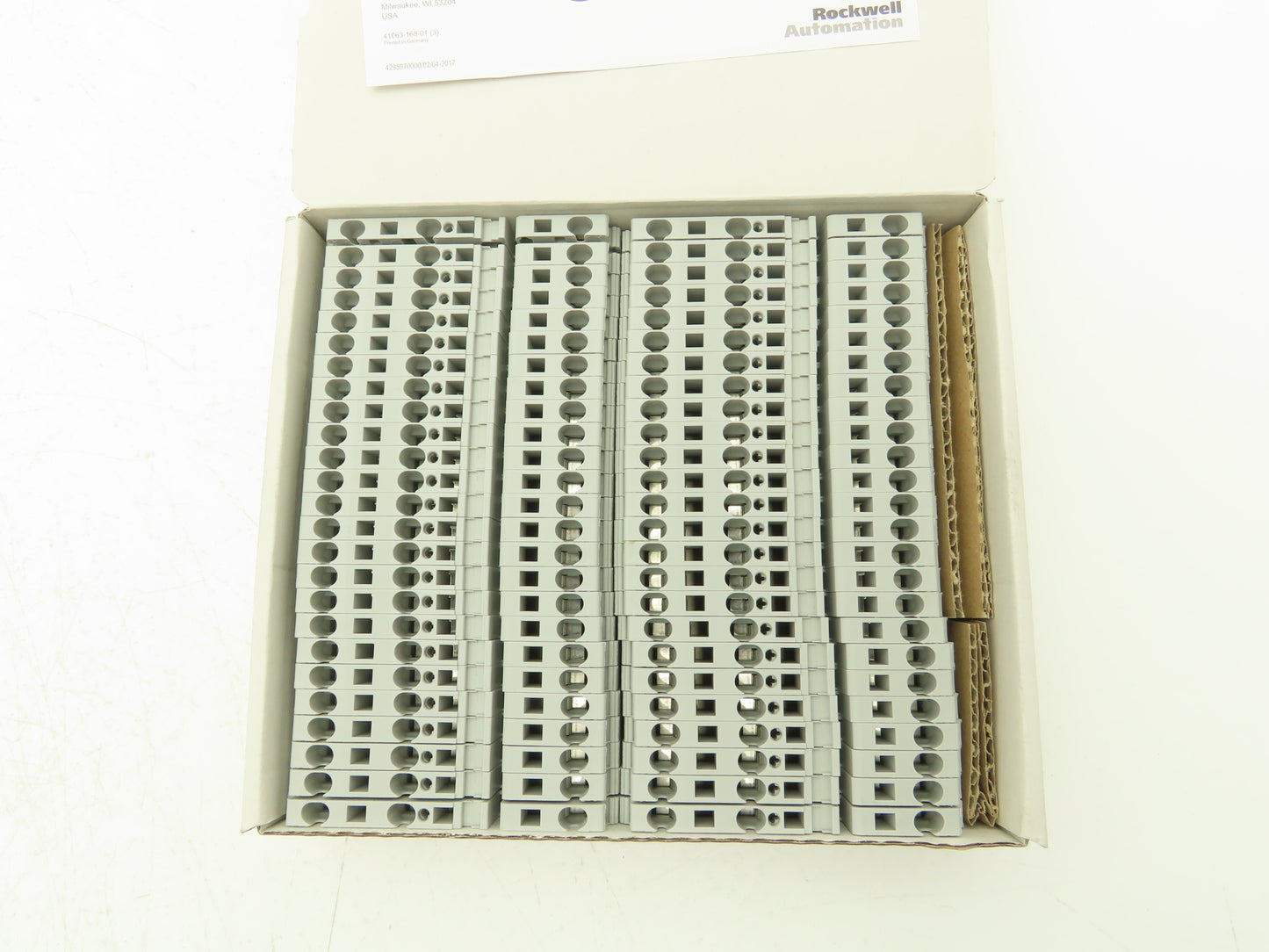 Allen Bradley 1492-L4T Feed-Through Terminal Block Gray 4mm Sq 800V Lot of 50