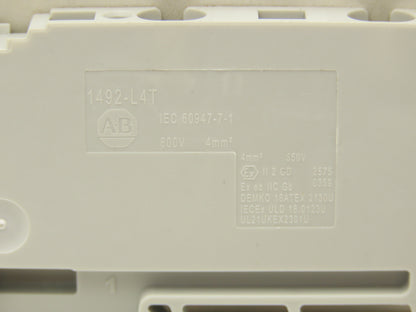 Allen Bradley 1492-L4T Feed-Through Terminal Block Gray 4mm Sq 800V Lot of 43