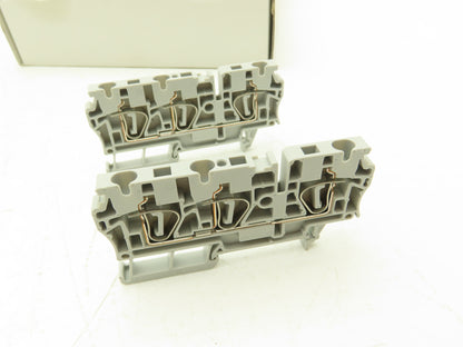 Allen Bradley 1492-L4T Feed-Through Terminal Block Gray 4mm Sq 800V Lot of 43
