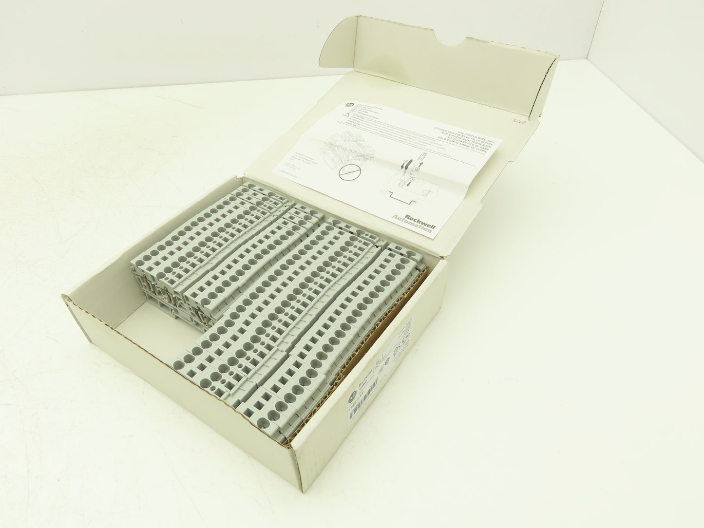 Allen Bradley 1492-L4T Feed-Through Terminal Block Gray 4mm Sq 800V Lot of 43