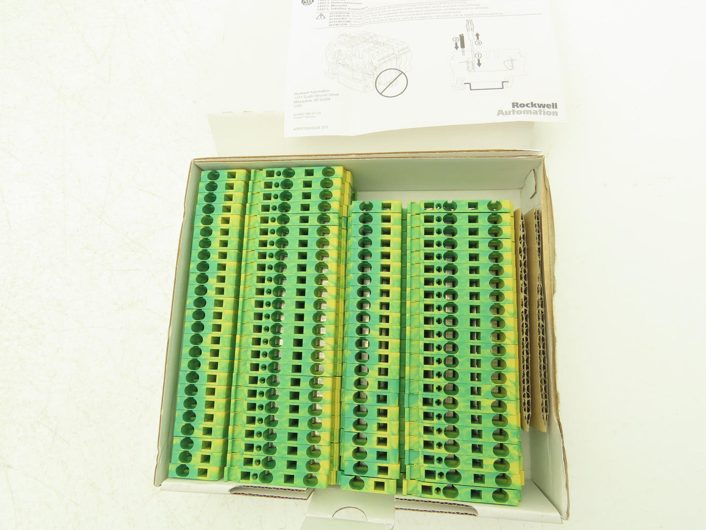 Allen Bradley 1492-LG4T Ground Terminal Block Gray 4mm Sq 800V Lot of 47