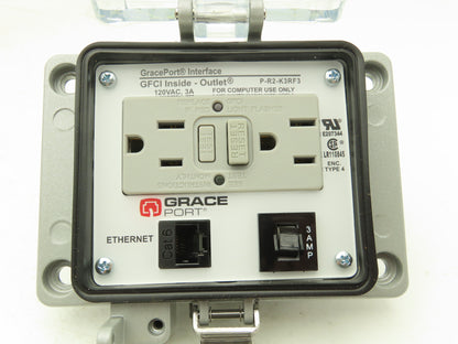 Grace Port P-R2-K3RF3 P-R2-K3RF3 GFCI N12/4 Ethernet Interface 3A CB 120VAC
