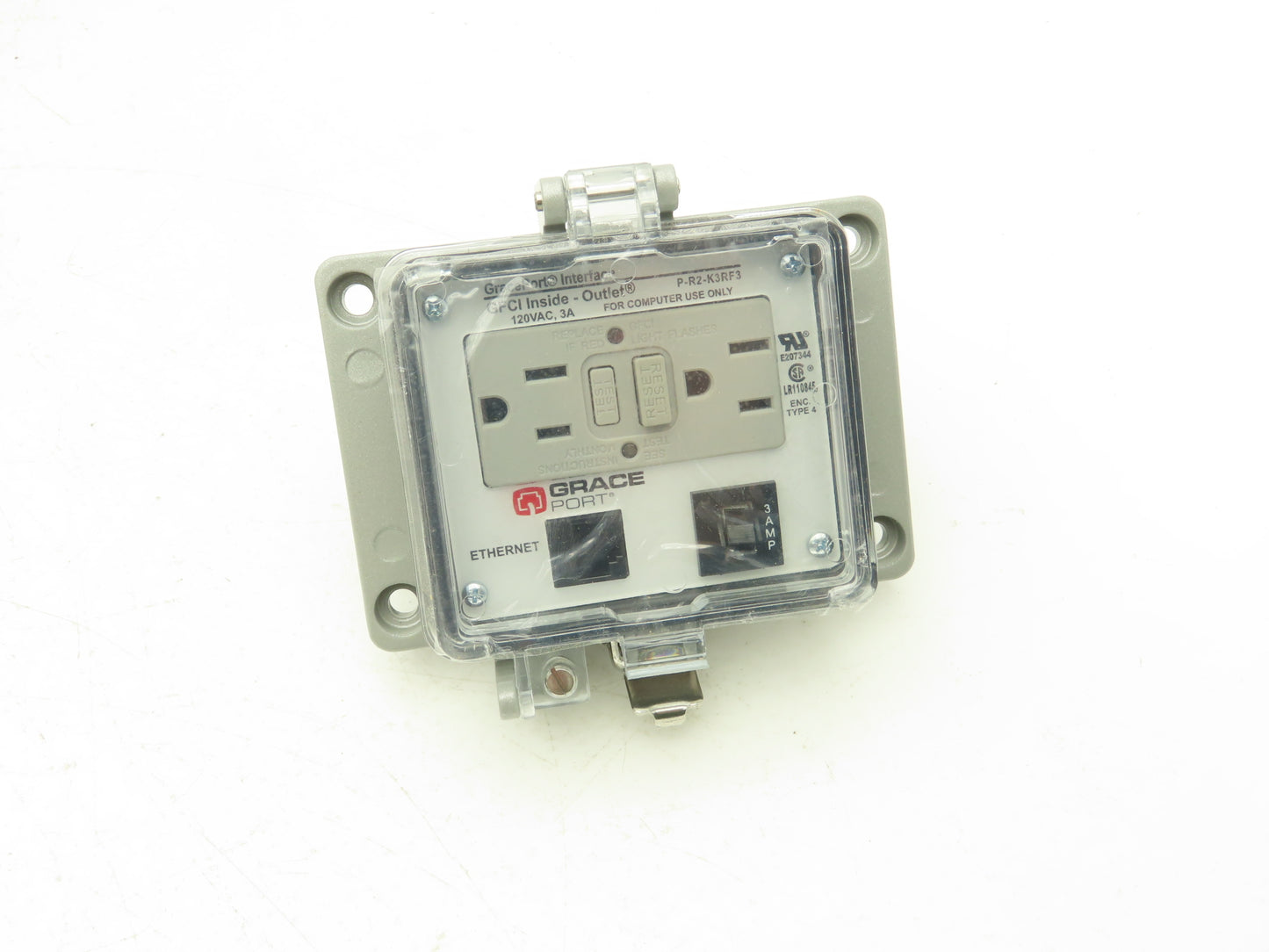 Grace Port P-R2-K3RF3 P-R2-K3RF3 GFCI N12/4 Ethernet Interface 3A CB 120VAC