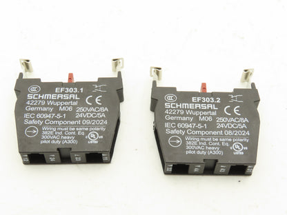 Schmersal EDRR40RT/2X303/GB E-Stop Pushbutton Kit Mushroomhead 103008214