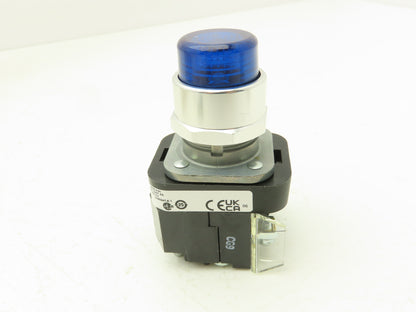 Allen Bradley 800T-PB16B Illuminated Push Button Momentary Blue 120VAC 30mm
