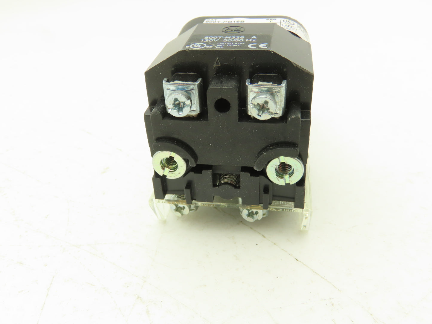 Allen Bradley 800T-PB16B Illuminated Push Button Momentary Blue 120VAC 30mm