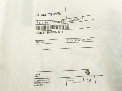 Schmersal CSS 8-180-2P+D-M-ST Electronic Safety Proximity Sensor 101209595