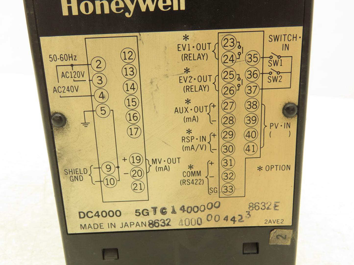 Honeywell DC4000  Digital Temperature Controller DC4000 5GTC1400000 120/240V