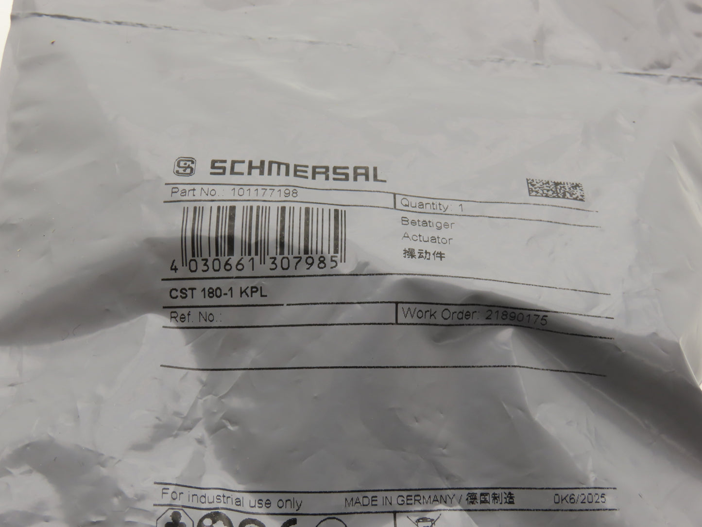 Schmersal CST 180-1 KPL Electronic Safety Sensor Actuator 101177198  Lot of 5