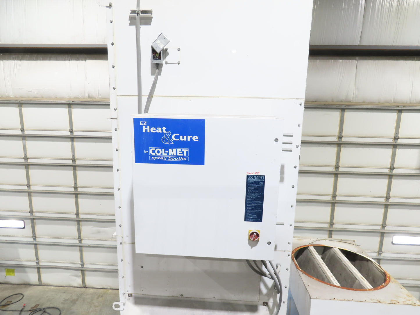 Col-Met Spray Booth Air Make Up EZ Heat Cure Unit 5MBTUH 46000CFM 30Hp 460V