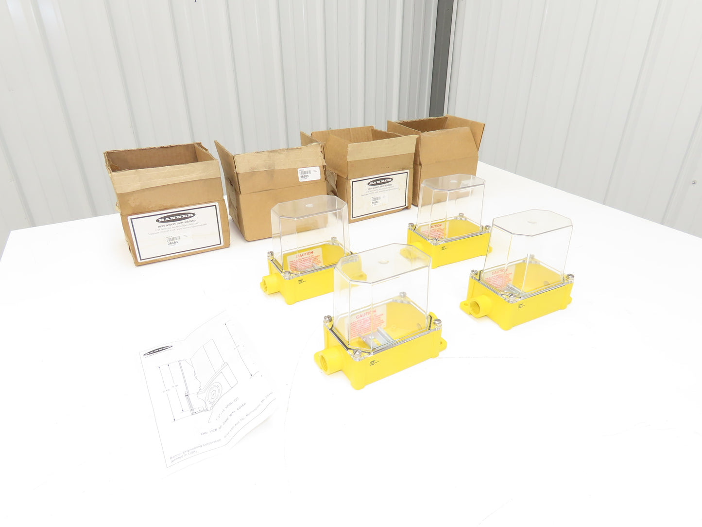 Banner 26683 BENC-4 Sensor Module Enclosure DIN Rail NEMA-4X  Lot of 4