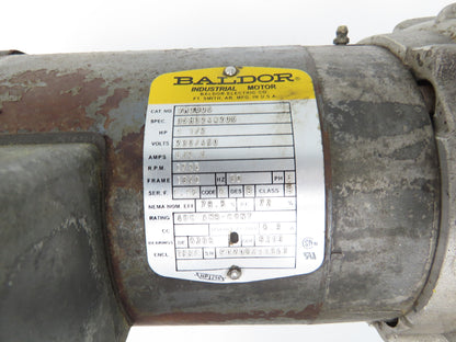 Baldor VM3606 AC Motor 1.5Hp 1725rpm 230/460V 3PH 184C w/Posidyne Clutch Brake