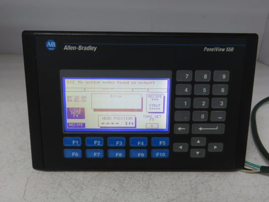 Allen Bradley 2711-B5A5 PanelView 550 HMI Control Panel Ser H FRN 4.48 100-240V