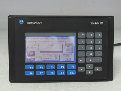 Allen Bradley 2711-B5A5 PanelView 550 HMI Control Panel Ser H FRN 4.46 100-240V