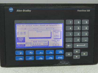 Allen Bradley 2711-B5A5 PanelView 550 HMI Control Panel Ser H FRN 4.46 100-240V