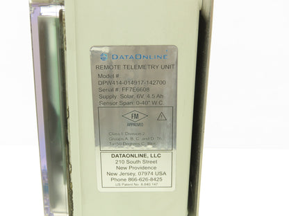 Anova Dataport Differential Pressure Sensor w/DataOnline Remote Telemetry Unit