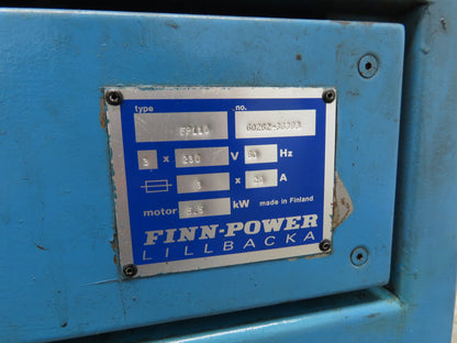 Lillbacka FP110 Finn Power Hydraulic Hose Crimping Machine 5.5kw 230V 3Ph