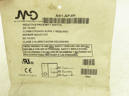 Micro Detectors AK1-AP-4H Inductive Proximity Switch/Sensor 10-30VDC 18mm OD