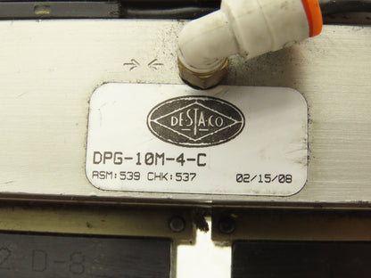 De-Sta-Co DPG-10M-4-C Pneumatic 2-Jaw Parallel Gripper Cylinder 1" Stroke 50lbf
