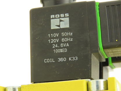 Ross Controls DM2CNA54B21 DM2 Series Double Valve 2-8 Bar 3/4" NPT 110/120VAC