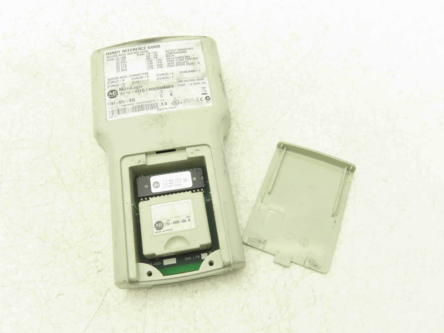 Allen Bradley 1761-HHP-B30 MicroLogix Hand-Held Programmer Series C Rev B 24VDC