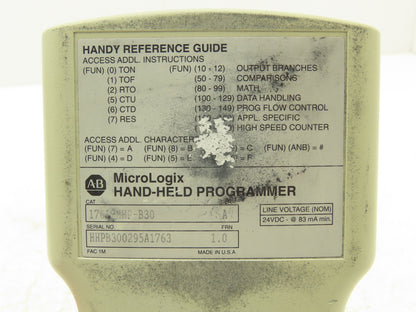 Allen Bradley 1761-HHP-B30 MicroLogix Hand-Held Programmer Series A 24VDC