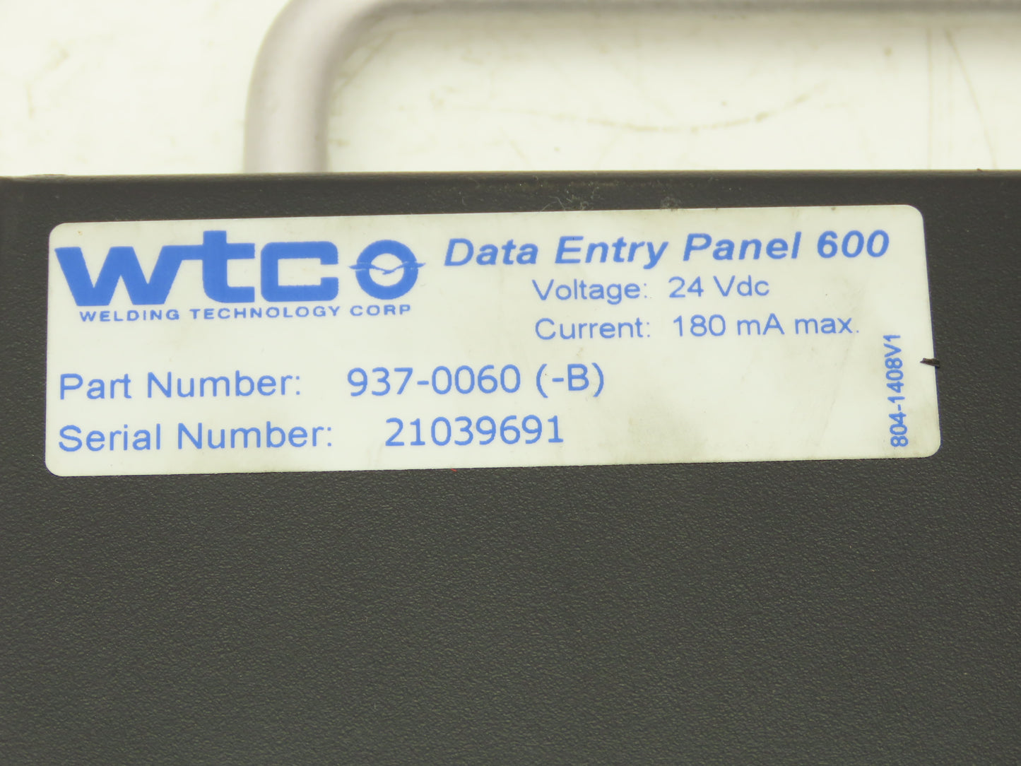 Welding Technology WTCO 937-0060 (-B) DEP 600 Data Entry Panel 600 Teach Pendant