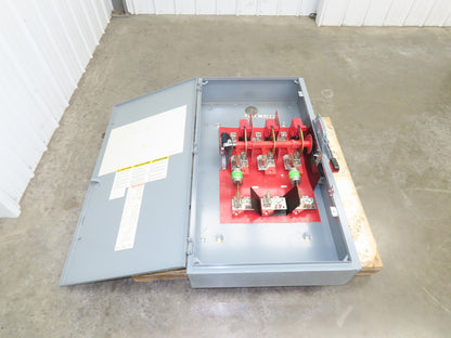 Square D H365 Safety Disconnect Switch 400A 600V 3 Pole Fused Type E04