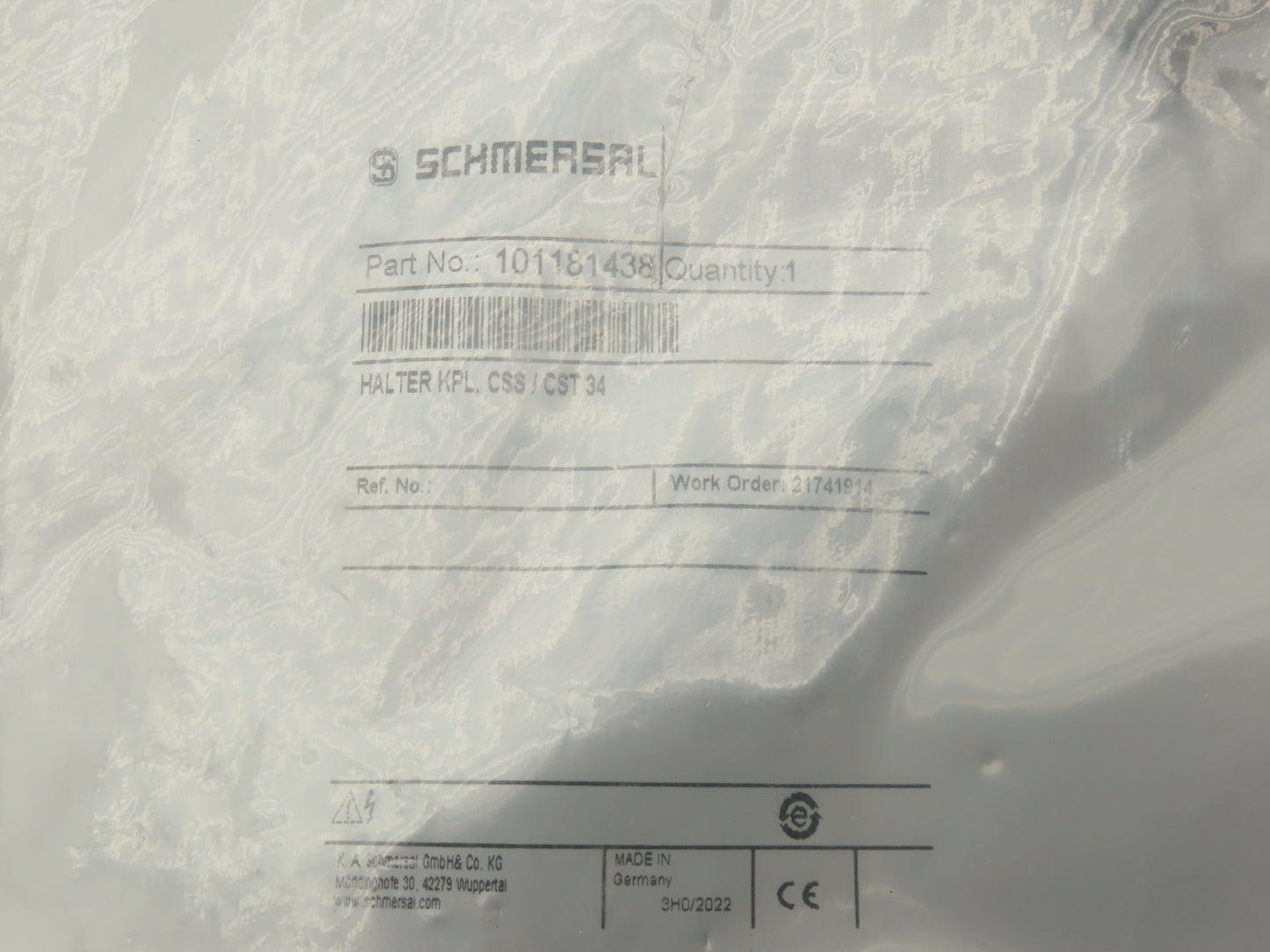 Schmersal 101181085 Magnet Safety Sensor Non Contact CST 34-S-1