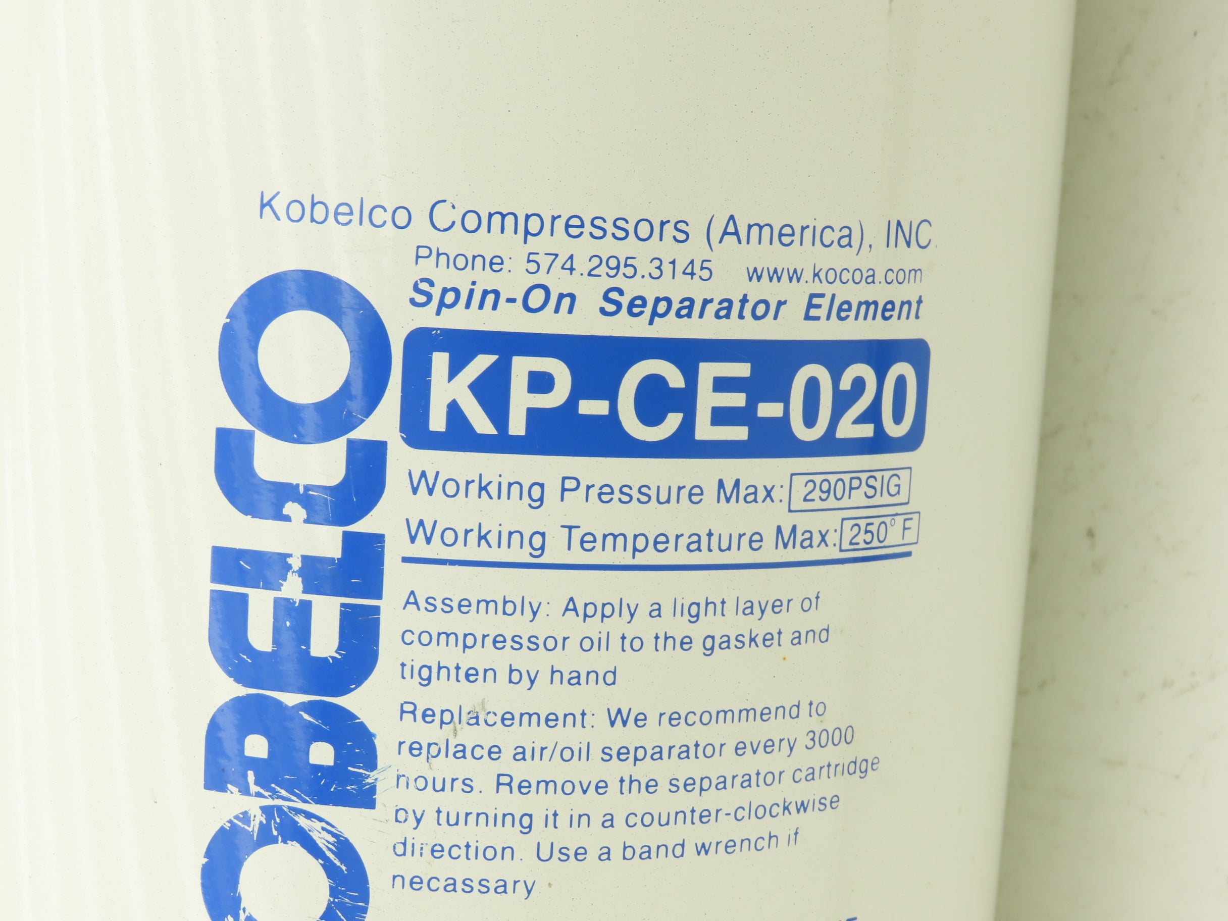 Kobelco KP-CE-020 Spin-on Air Oil Separator Air Compressor Filter 1-1 ...