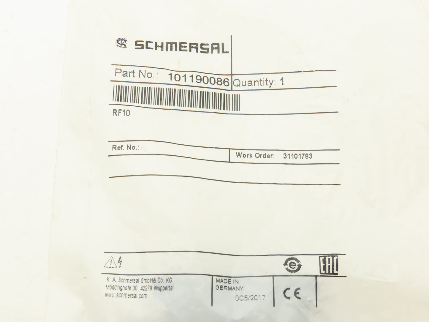 Schmersal RF10 Contact Terminal Block Pushbutton Switch 101190086 Lot of 10