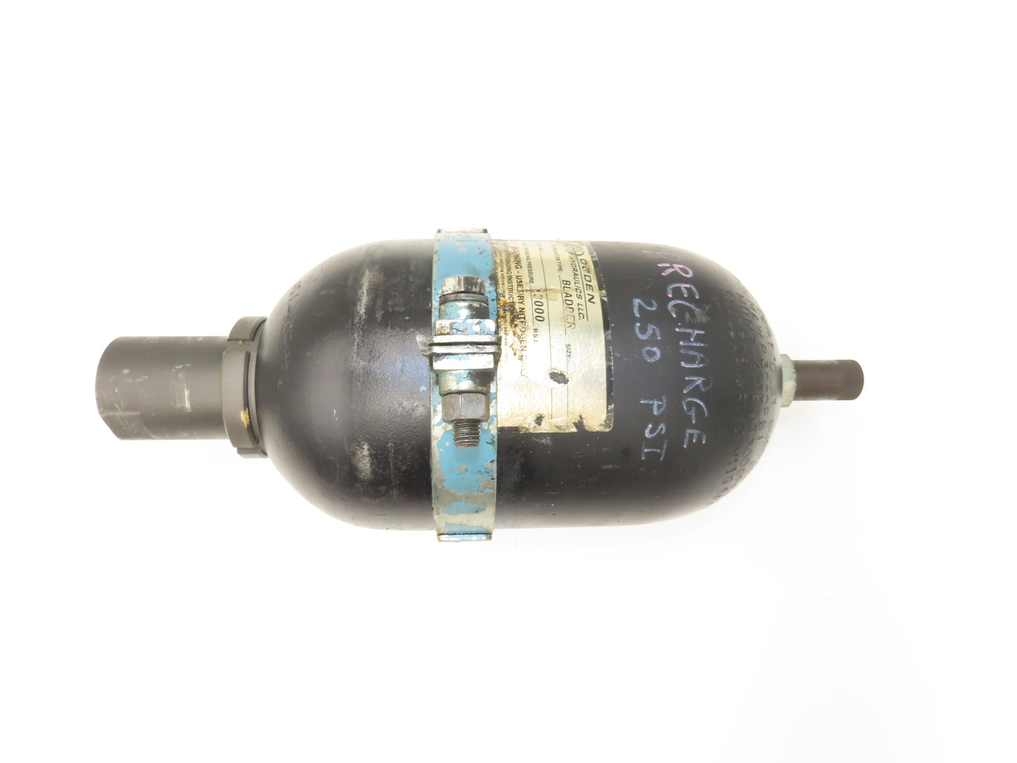 Ogden Hydraulic Bladder Accumulator 1 Gallon Tank 3000 PSI