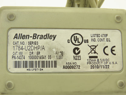 Allen Bradley 1784-U2DHP/A USB-to-Data Highway Plus 8-Pin DIN Cable FW/REV 1.007