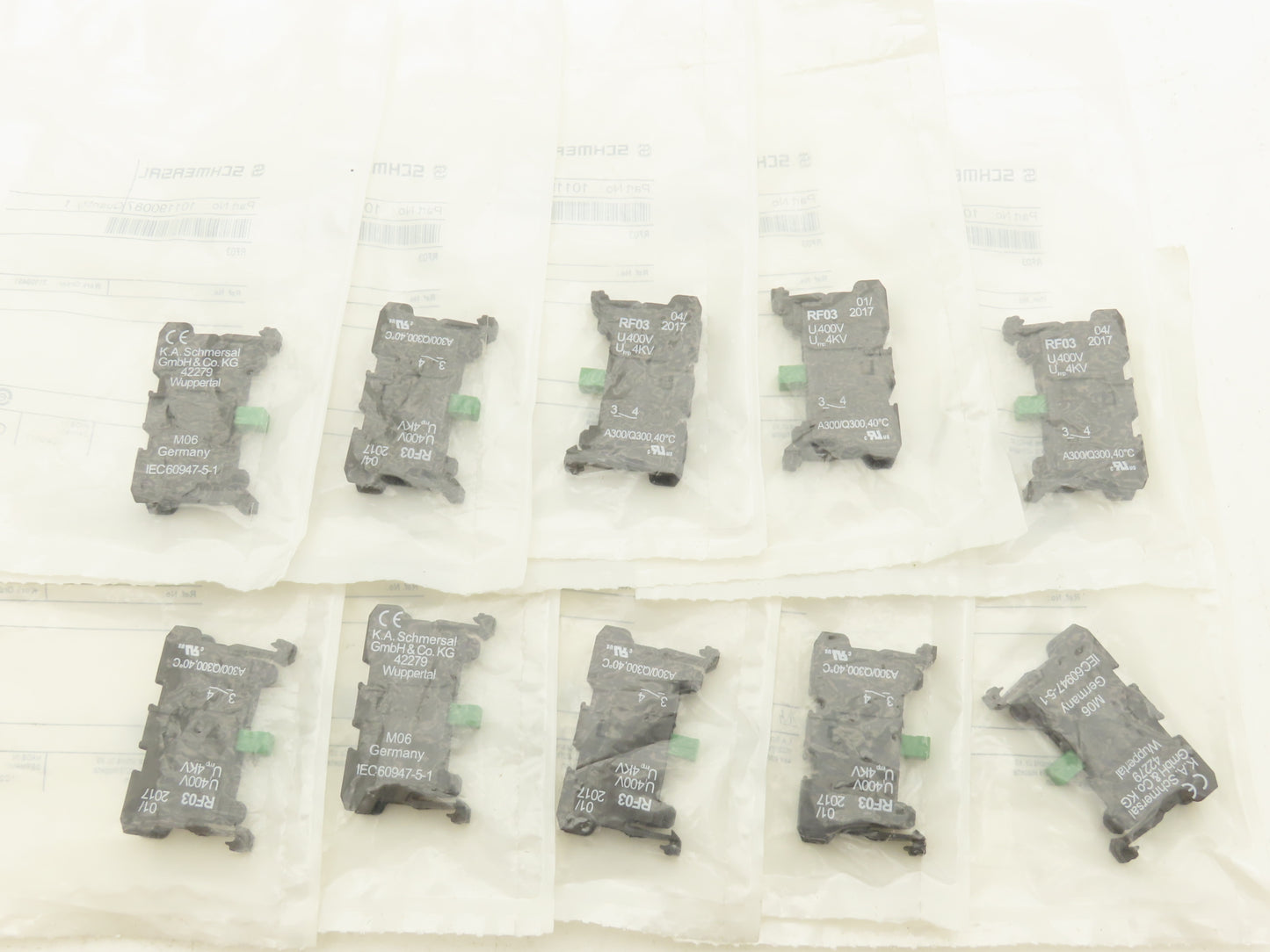 Schmersal RF03 Contact Terminal Block Pushbutton Switch 101190087 Lot of 10