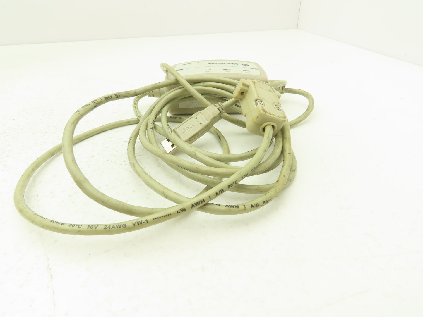 Allen Bradley 1784-U2DHP/A USB-to-Data Highway DH+ 8-Pin DSUB Cable FW.REV 1.007