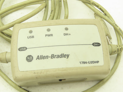 Allen Bradley 1784-U2DHP/A USB-to-Data Highway DH+ 8-Pin DSUB Cable FW.REV 1.007