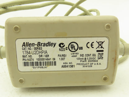 Allen Bradley 1784-U2DHP/A USB-to-Data Highway DH+ 8-Pin DSUB Cable FW.REV 1.007
