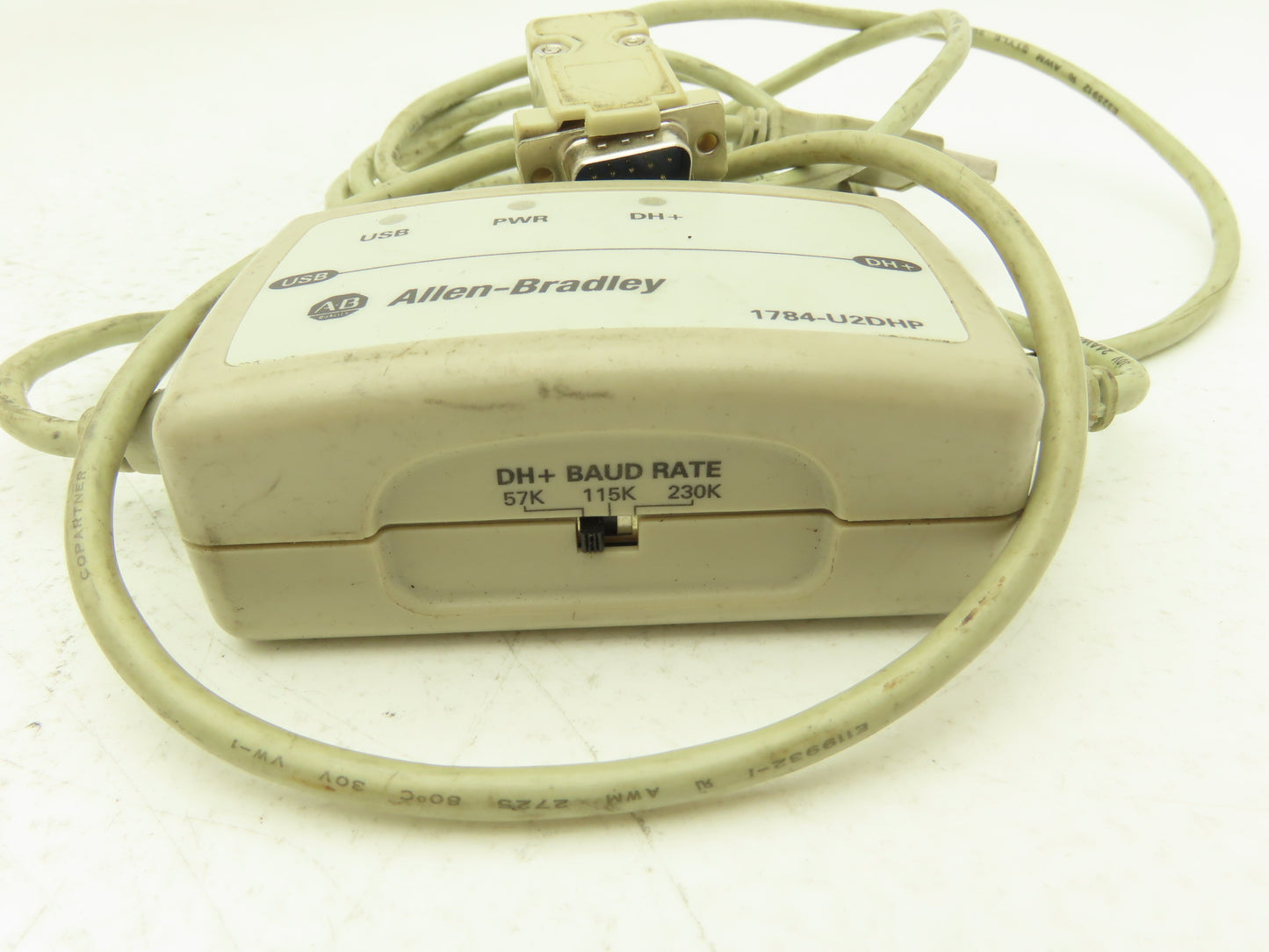 Allen Bradley 1784-U2DHP/A USB-to-Data Highway DH+ 8-Pin DSUB Cable FW.REV 1.007