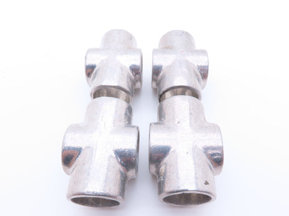 Hollaender 7E-7 Speed-Rail Cross T 1-1/4" Pipe Fits 1.66" OD 3 Screw Lot of 4