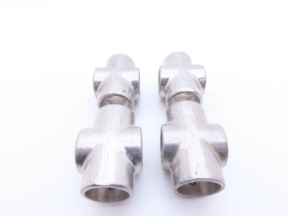 Hollaender 7E-7 Speed-Rail Cross T 1-1/4" Pipe Fits 1.66" OD 3 Screw Lot of 4