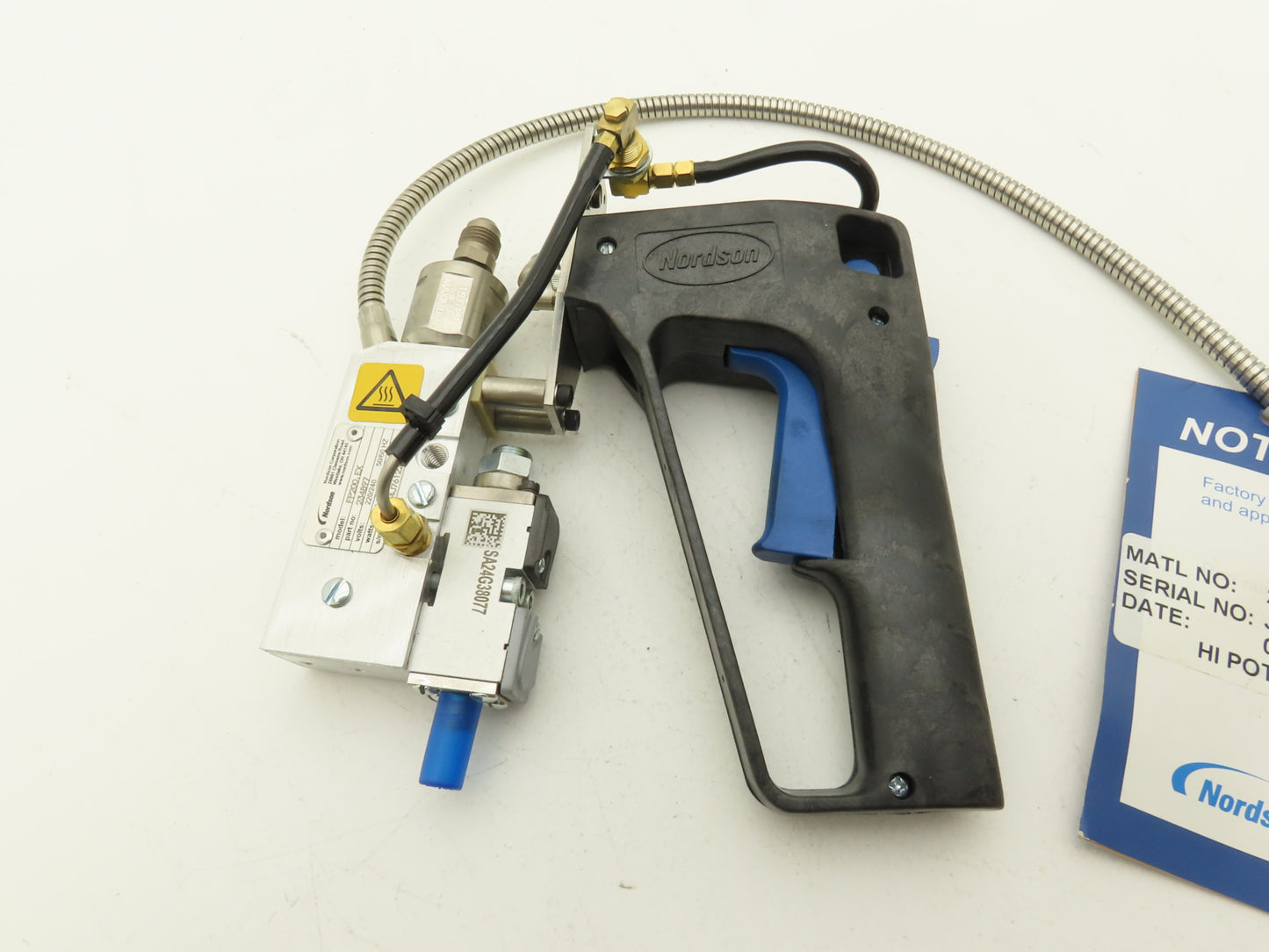 Nordson 234897 FP200 EX Hot Melt Glue Dispenser Applicator Gun w/Hose 240V