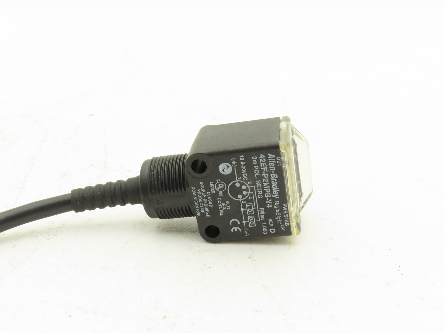 Allen Bradley 42EF-P2MPB-Y4 RightSight Photoelectric Sensor Photo Eye Ser D