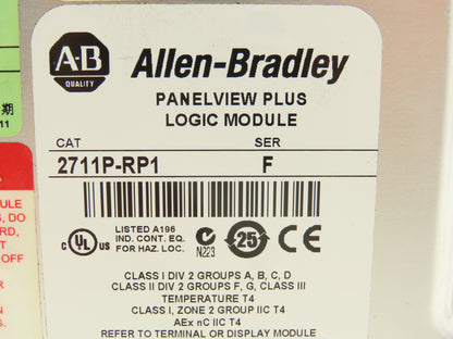Allen Bradley 2711P-T10C4D1 HMI PanelView Plus 1000 10.4" Operator Touch Panel