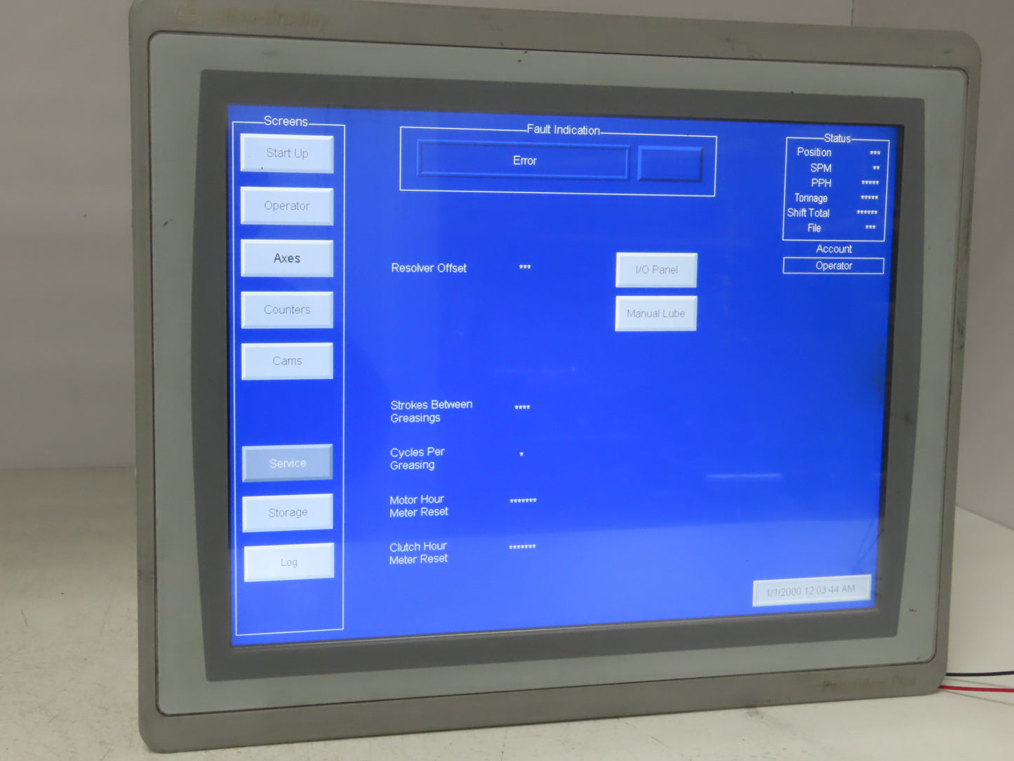 Allen Bradley 2711P-T15C21D8S HMI PanelView Plus 7 15" Operator Touch Panel 24V