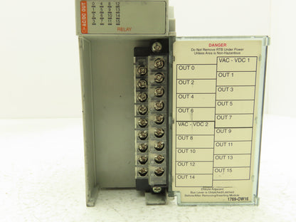 Allen Bradley 1769-OW16 Compact 16-Point Relay Output Module Series A Rev 2