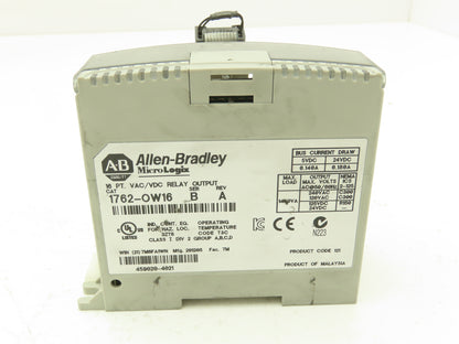 Allen Bradley 1762-OW16 MicroLogix 1200 16 Pt. VAC/VDC Relay Output 24VDC  Ser B
