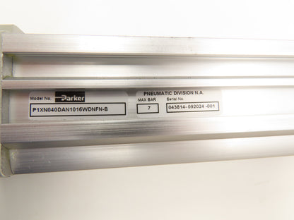 Parker P1XN040DAN1016WDNFN-B Rodless Cylinder Linear Actuator 1016mm Stroke