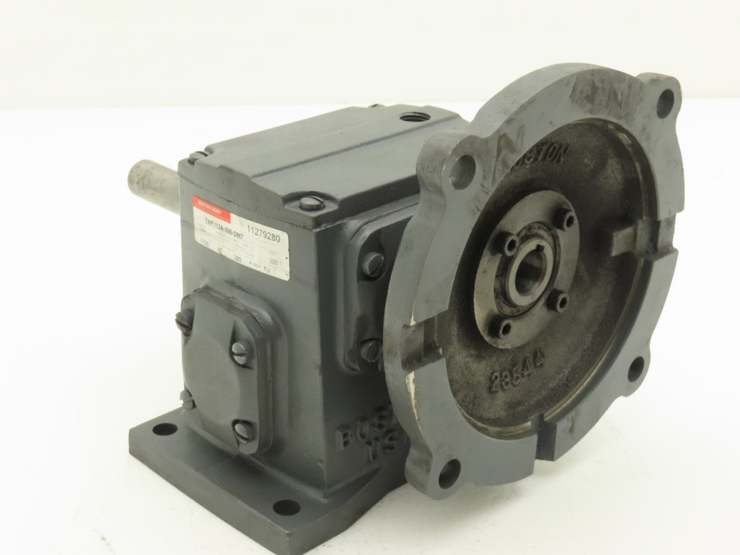 Boston Gear TWF113A-300-DM7 Parallel Shaft Gearbox 300:1 Double Reduction 56C