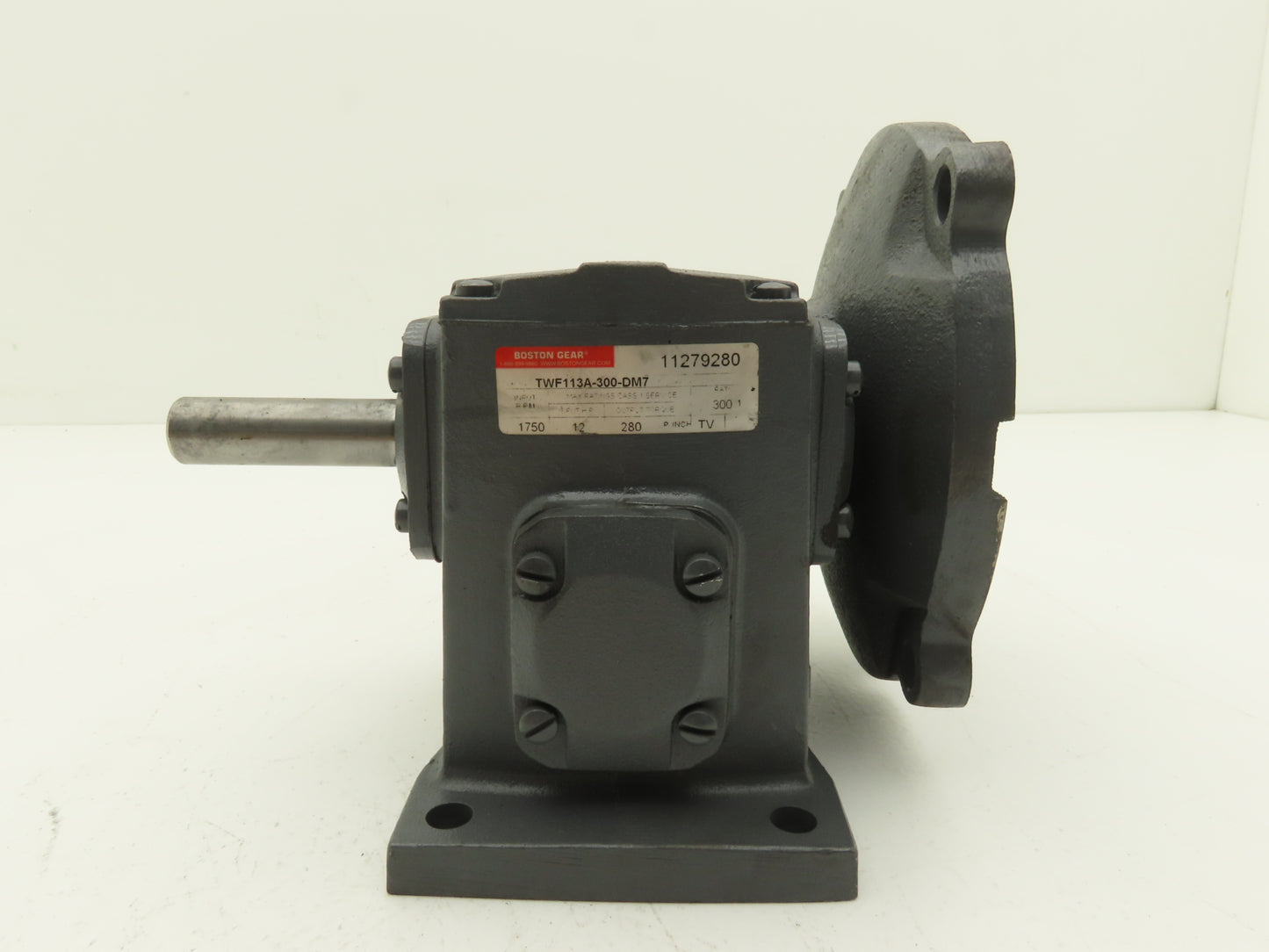 Boston Gear TWF113A-300-DM7 Parallel Shaft Gearbox 300:1 Double Reduction 56C